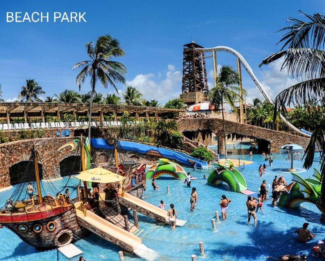 Paraiso Das Dunas - Apartamento A Beira Mar Com Jacuzzi - Proximo Ao Beach Park 阿奎拉兹 外观 照片